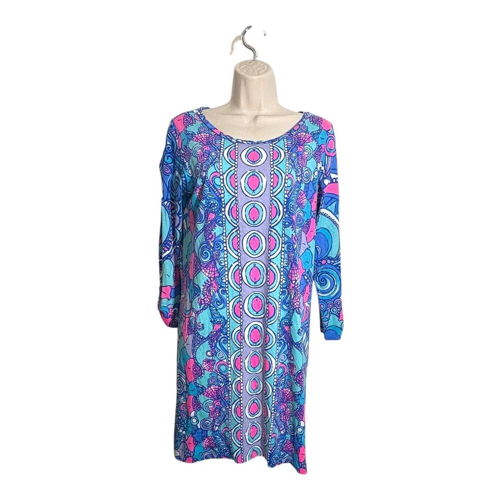 Lilly Pulitzer Linden T Shirt Dress 100% Pima‎ Cotton Sz M Excellent!